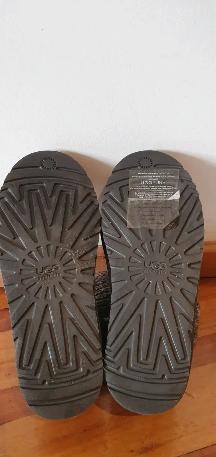 Botas UGG de lana gris con lazo - 2