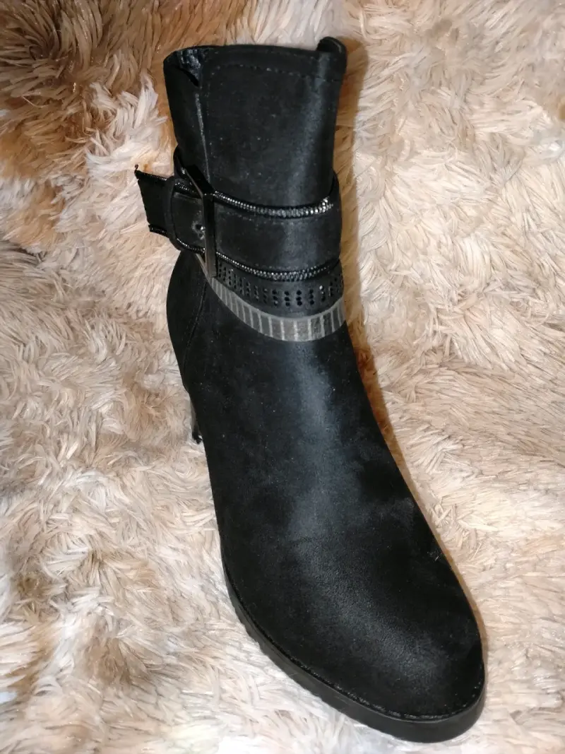 Botines negros de tacón alto - 4