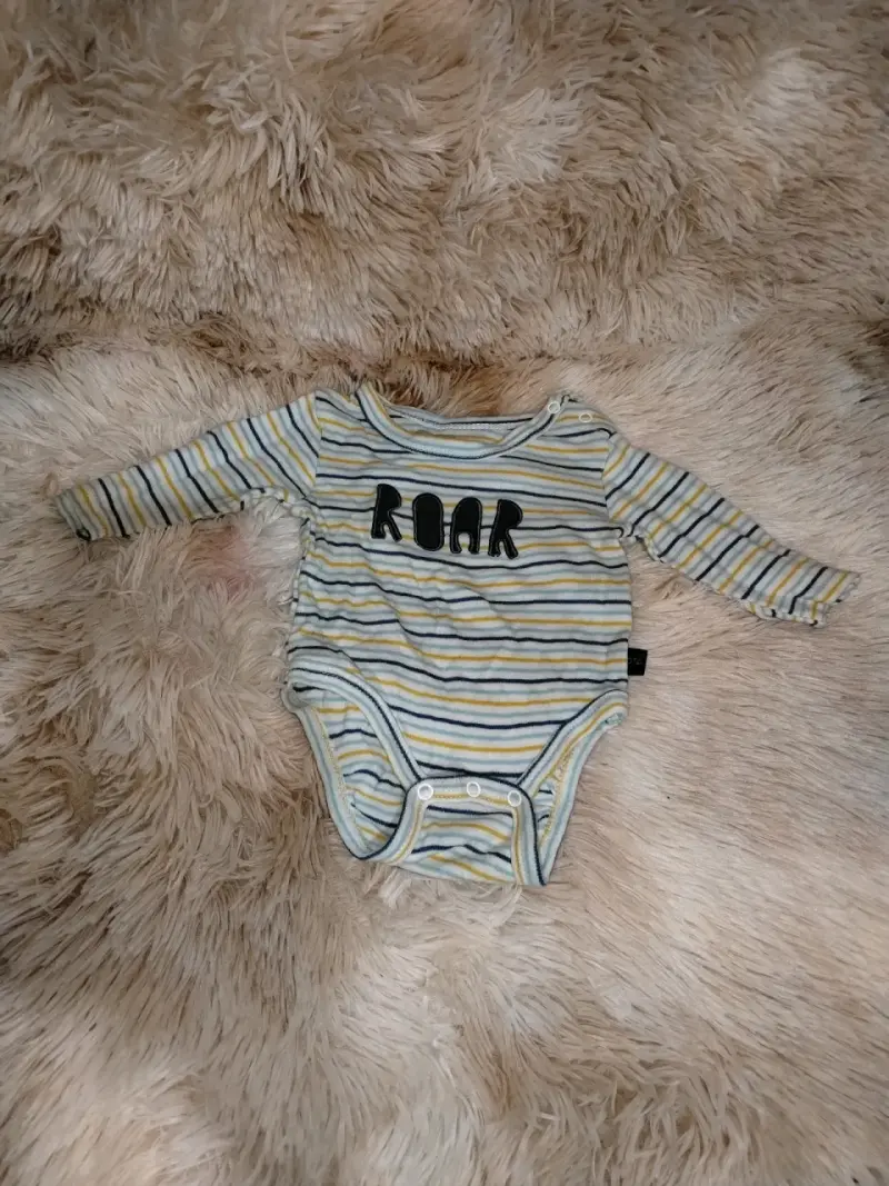 Body de bebé a rayas 'Roar' - 1