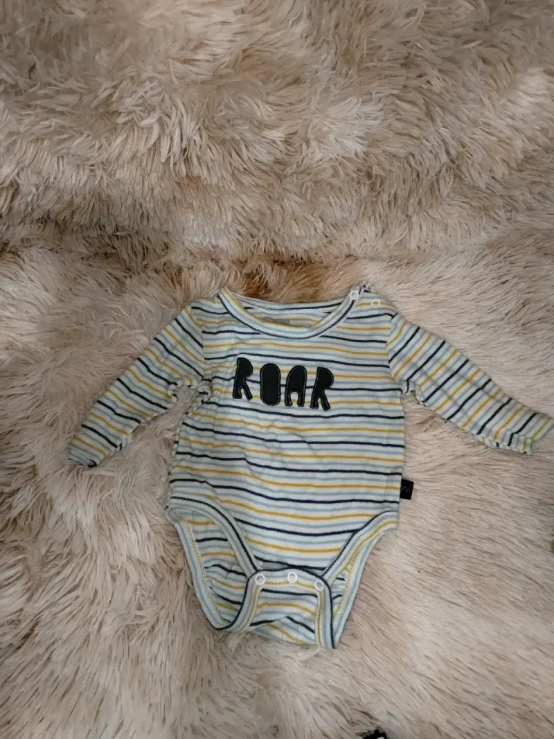 Body de bebé a rayas 'Roar' - 2