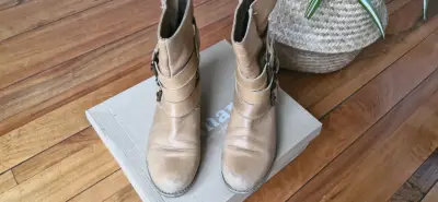 Botines de cuero Romano color cáscara - miniatura 4