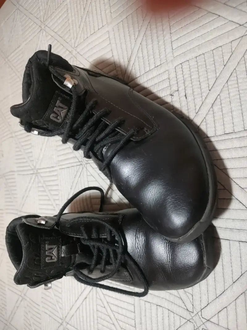 Botas de cuero CAT negras - 3