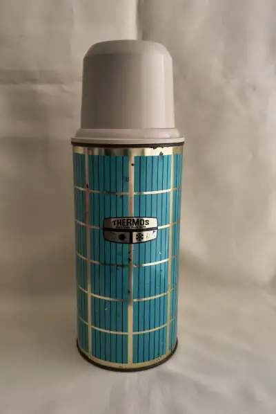 Termo vintage Thermos años 70 decorativo - miniatura 1