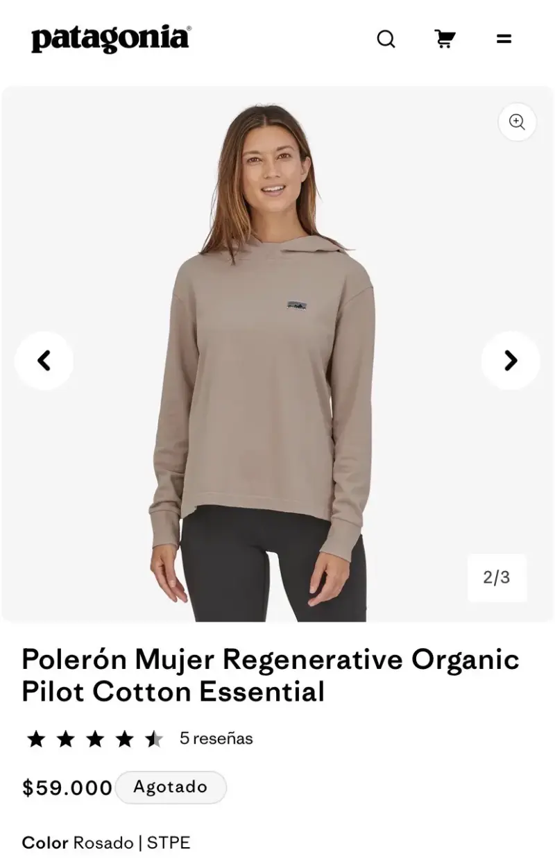 Polerón Mujer Patagonia Regenerative Algodón - 6