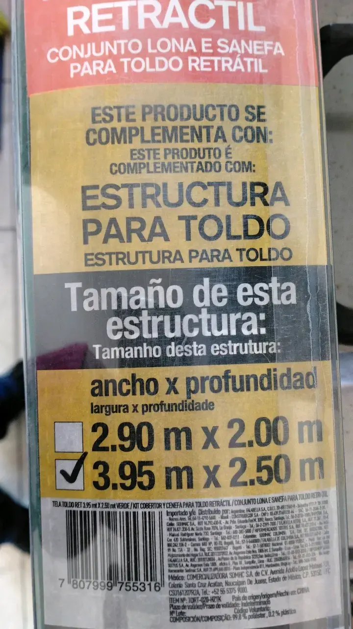 Kit cobertor y cenefa para toldo retráctil Hölztek - 3