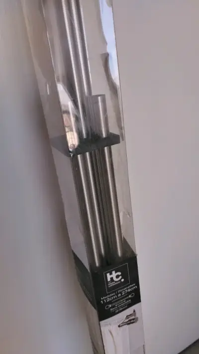 Barra de cortina doble extensible acero inoxidable - miniatura 2