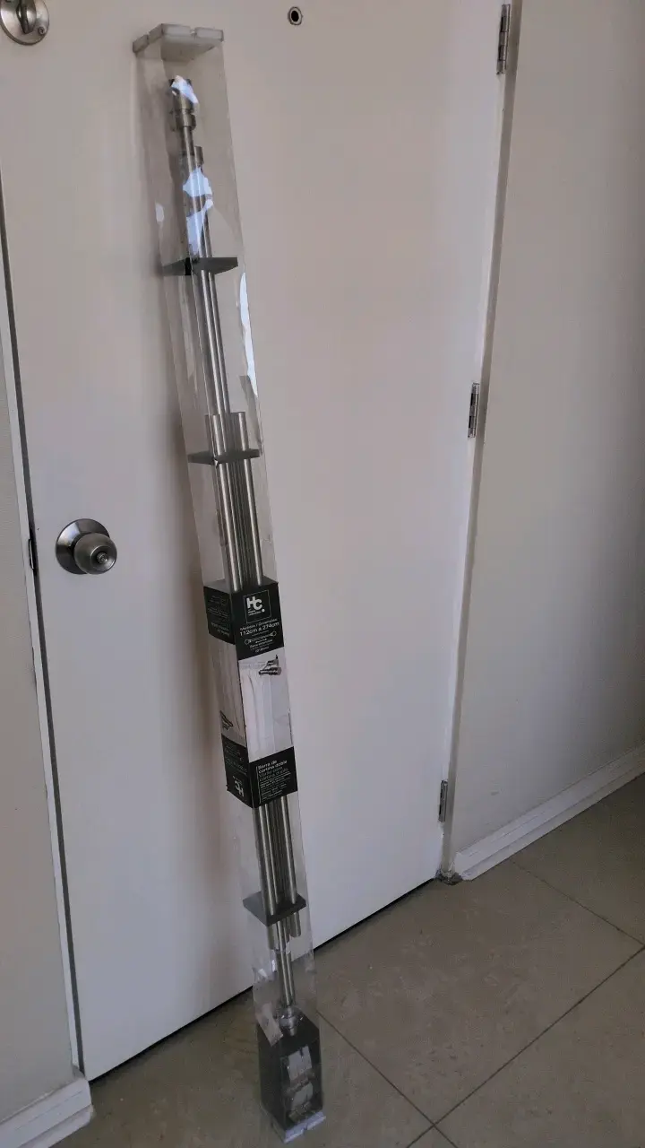 Barra de cortina doble extensible acero inoxidable - 5