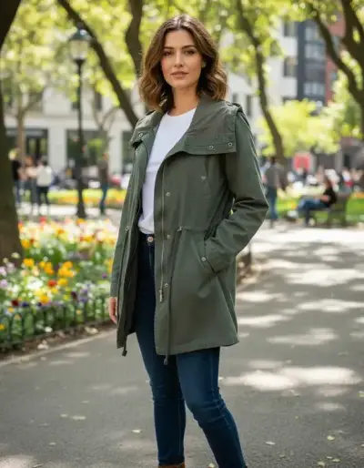 Parka verde Americano Outerwear - miniatura 6