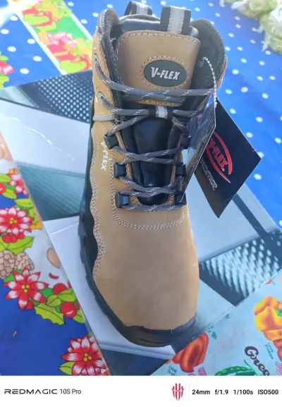 Botas de seguridad V-Flex marrón y negro - miniatura 3