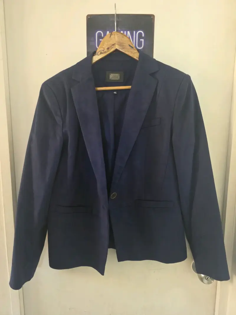 Blazer azul marino para mujer talla 46 - 4