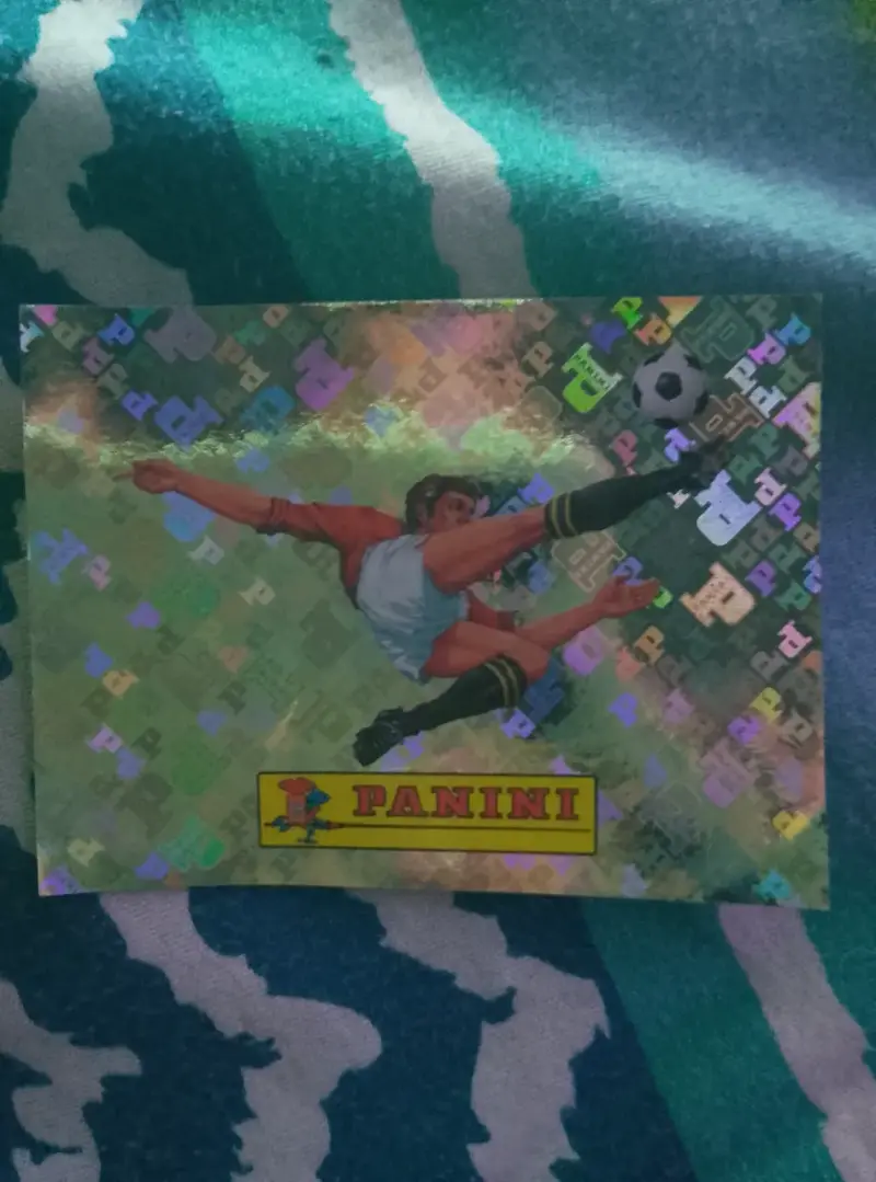 Lámina holográfica Panini de fútbol