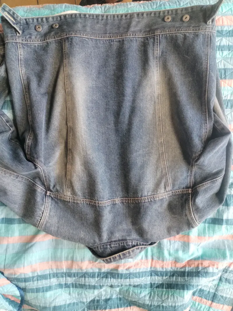 Chaqueta de mezclilla azul para hombre - 2