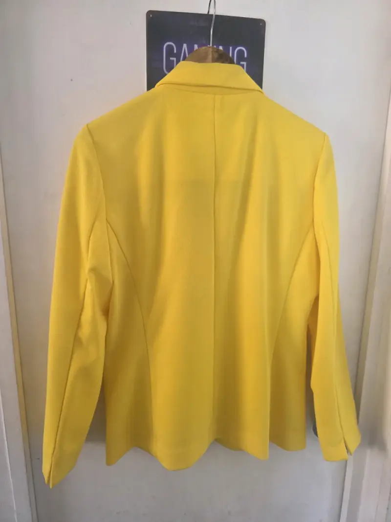 Blazer amarillo vibrante para mujer - 3