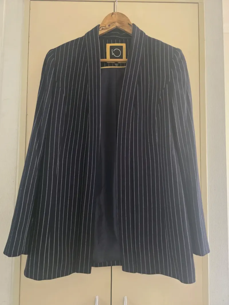 Blazer a rayas azul marino IO - 2