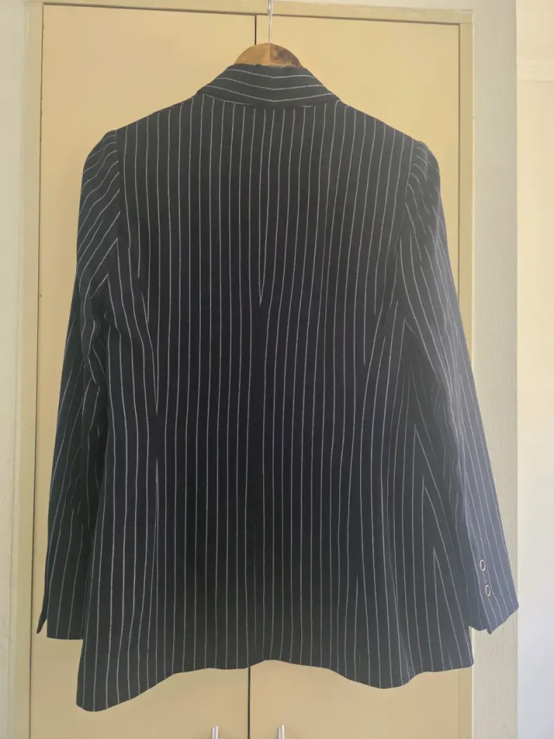 Blazer a rayas azul marino IO - 3