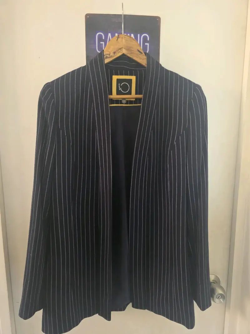 Blazer a rayas azul marino IO - 5