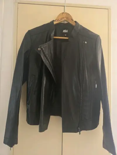 Chaqueta de cuero negra ASH para mujer - miniatura 1