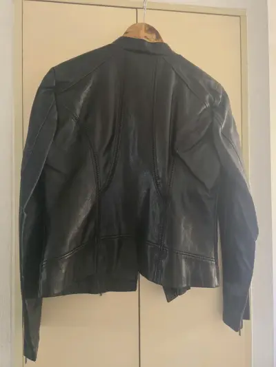 Chaqueta de cuero negra ASH para mujer - miniatura 3