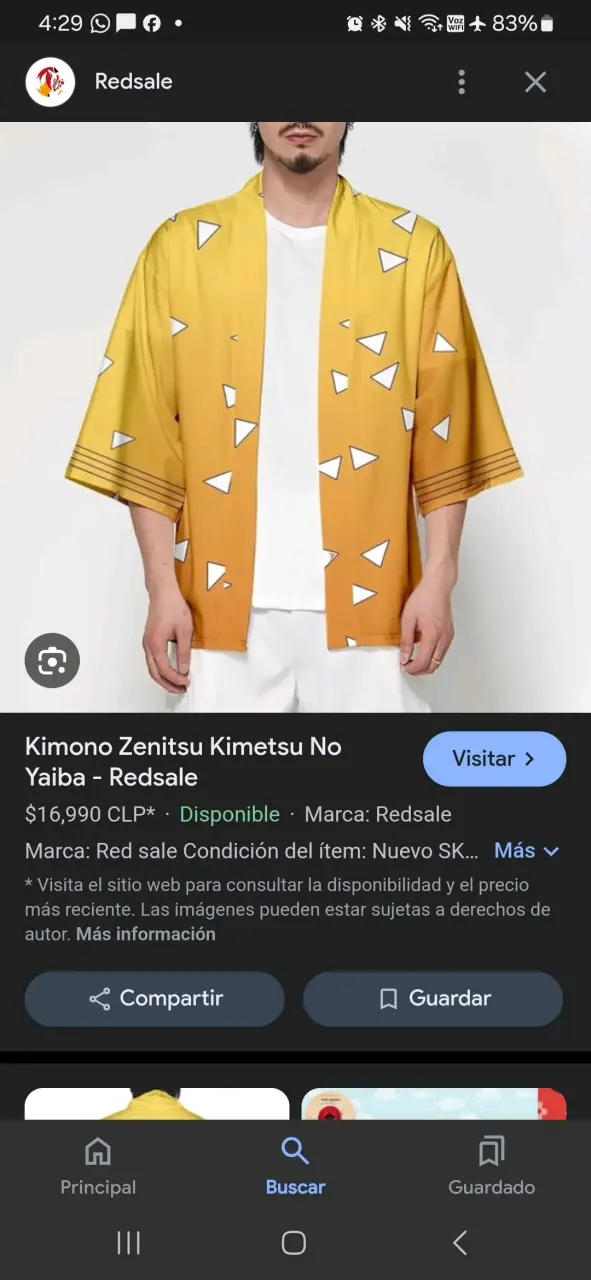 Kimono estilo anime amarillo y naranja - 3