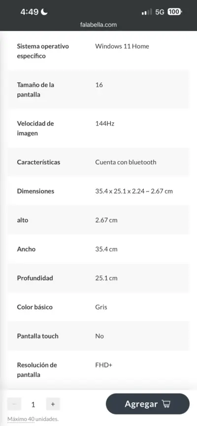 Laptop ASUS TUF Gaming a16 con teclado RGB - miniatura 5
