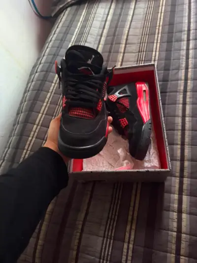 Jordan retro 4 red thunder con caja - miniatura 5