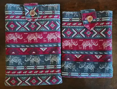 Pack de Fundas de tela étnica para libro - miniatura 1