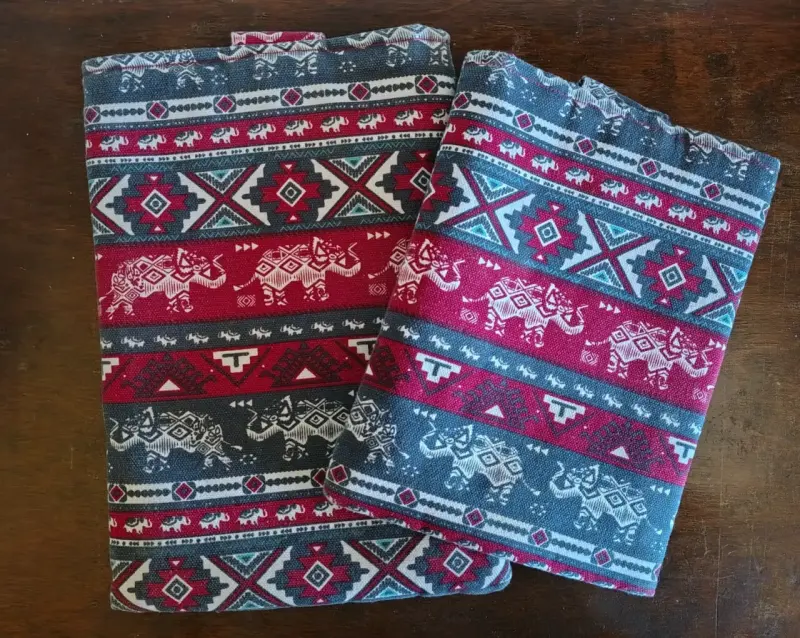 Pack de Fundas de tela étnica para libro - 2