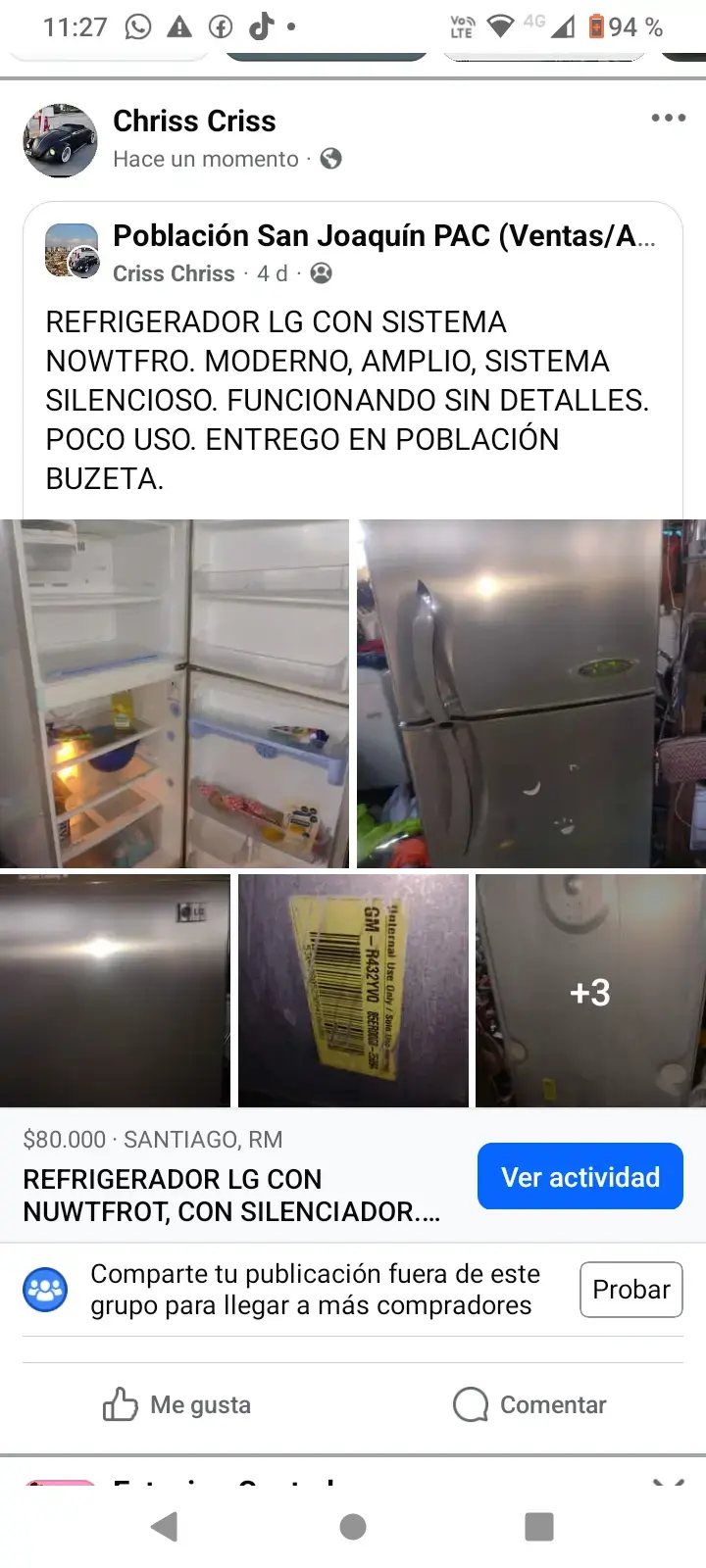 Refrigerador LG con sistema silencioso