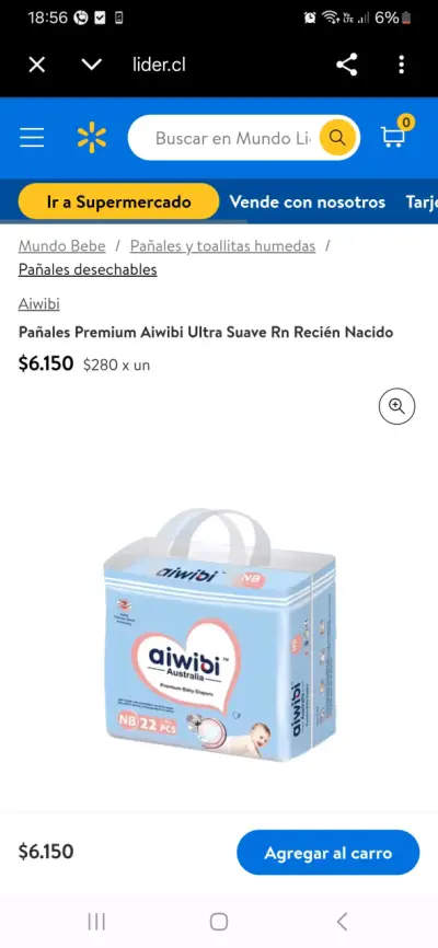 Pañales Aiwibi Australia NB 22 piezas - miniatura 2
