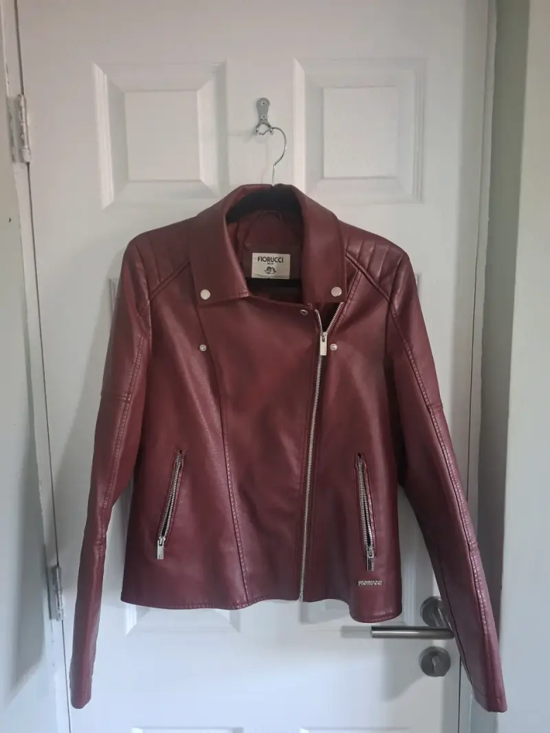 Chaqueta de ecocuero  burdeoFiorucci - 1