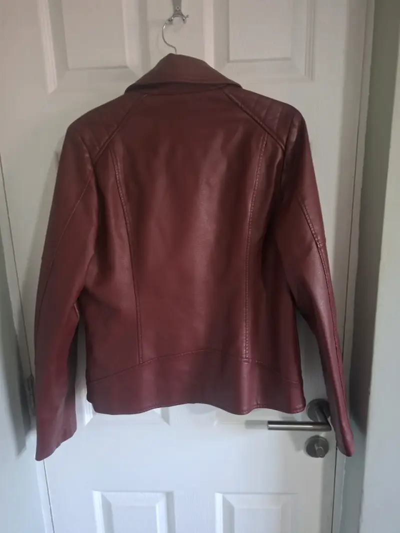 Chaqueta de ecocuero  burdeoFiorucci - 3