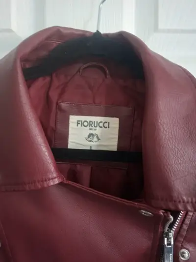 Chaqueta de ecocuero  burdeoFiorucci - miniatura 4