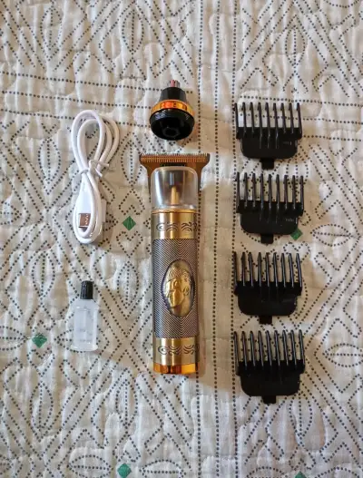Recortadora/Corta Pelo Recargable USB Dorada - miniatura 1