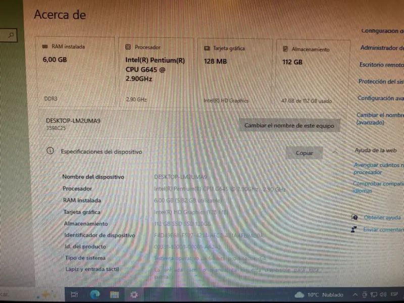PC IntelPentium 2.90GHz + SSD + Monitor + 6GB RAM - 3