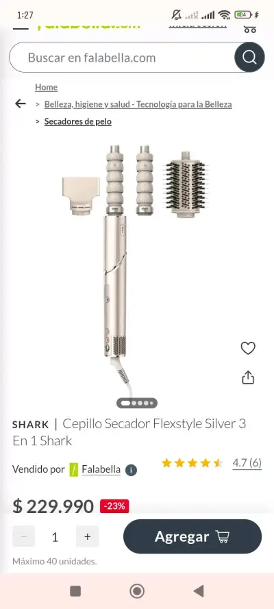Cepillo Secador Shark Flexstyle 3 en 1 - miniatura 2