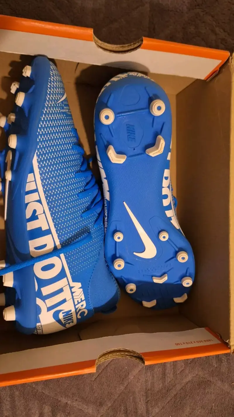 Zapatos de fútbol Nike Mercurial azules - 2