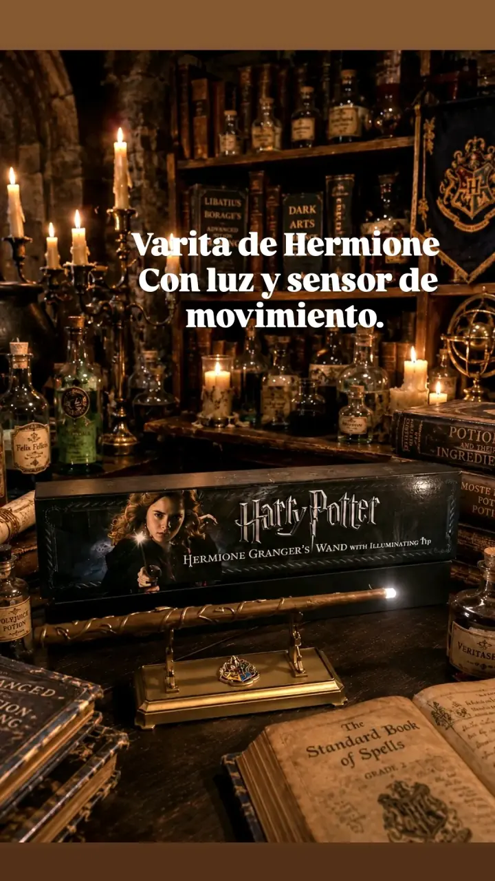 Varita de Hermione con luz y sensor