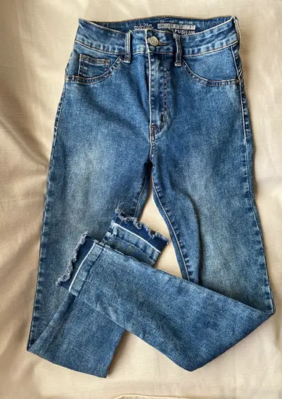 Jeans azul mujer Sybilla push up - miniatura 1