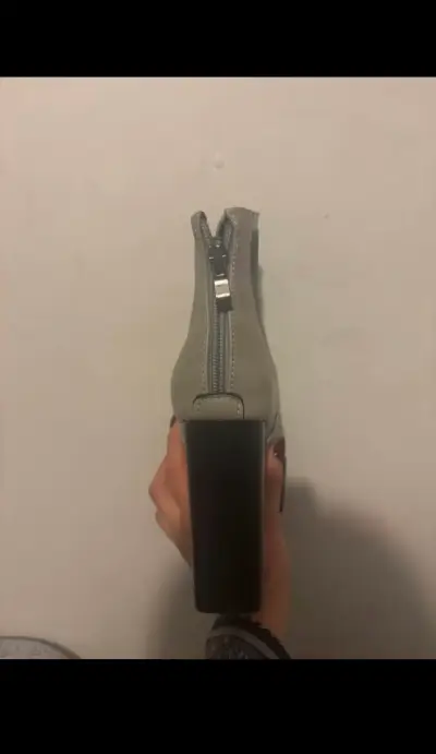 Botines de tacón alto gris para mujer - miniatura 2