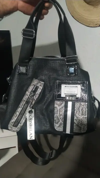 Bolso de mano Kaishilan negro con diseño moderno - miniatura 1
