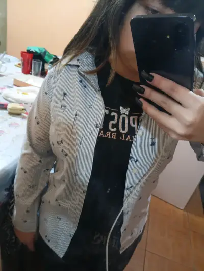 Camisa a rayas con estampado de anclas - miniatura 1