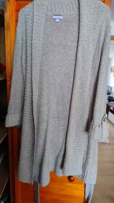 Cardigan gris Croft & Barrow de lana - miniatura 1