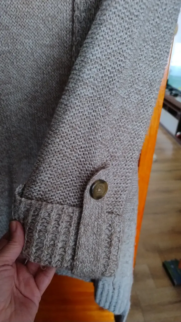 Cardigan gris Croft & Barrow de lana - 2