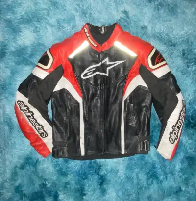 Chaqueta de moto Alpinestars de cuero - miniatura 1