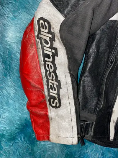 Chaqueta de moto Alpinestars de cuero - miniatura 2