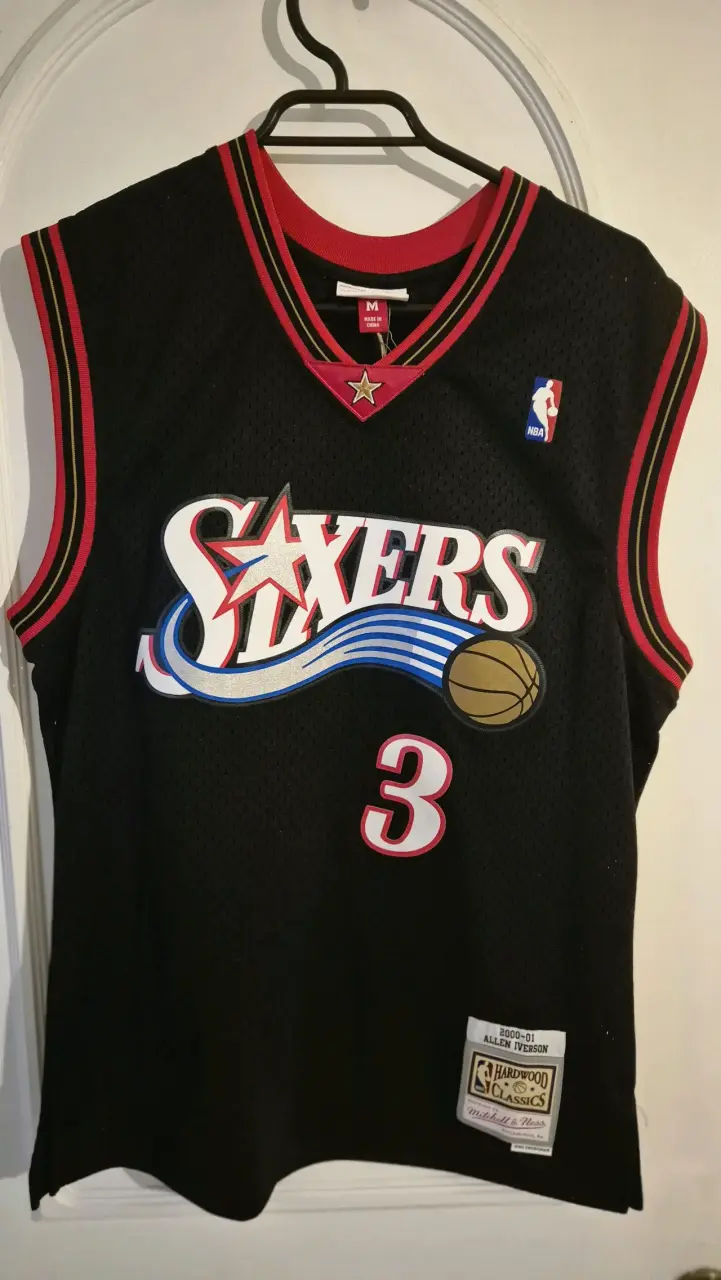 Camiseta NBA Sixers Allen Iverson negra - 3