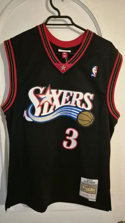 Camiseta NBA Sixers Allen Iverson negra - miniatura 3