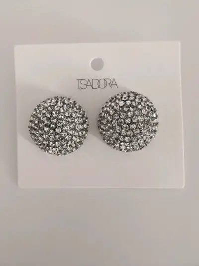 Aros Isadora con cristales brillantes nuevo - miniatura 1