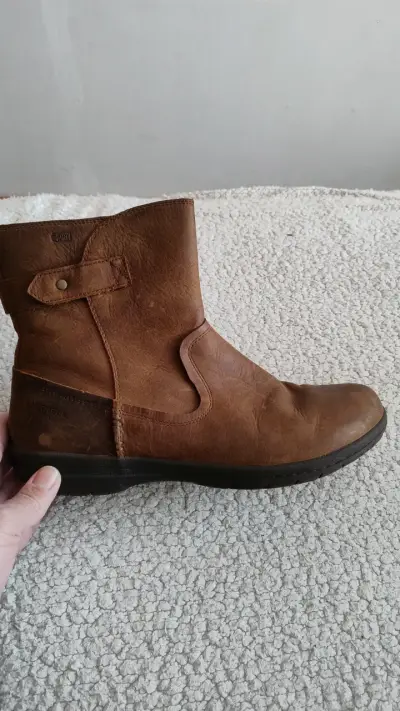 Botas de cuero marrón Merrell - miniatura 1