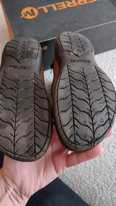 Botas de cuero marrón Merrell - miniatura 4
